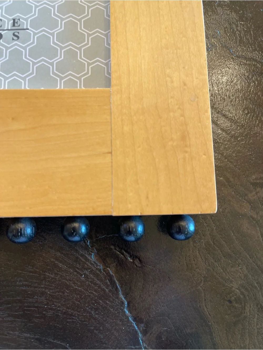 Natural Wood Picture Frame with Black Bead Trim - 5x7